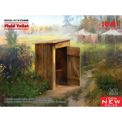 Afbeelding van 1:35 ICM 35800 Field Toilet Plastic Modelbouwpakket