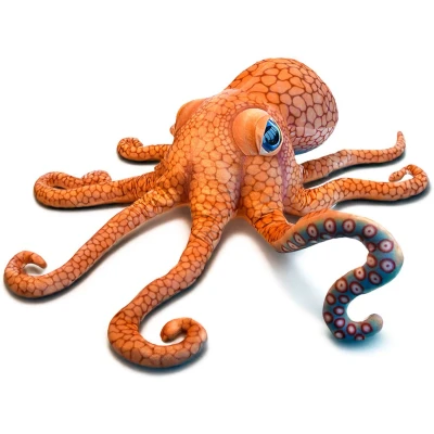 Afbeelding van Octopus Knuffel 150 cm Groot Zacht XL Knuffeldier Voor Kinderen &amp; Decoratie Cadeau Oranje Mega