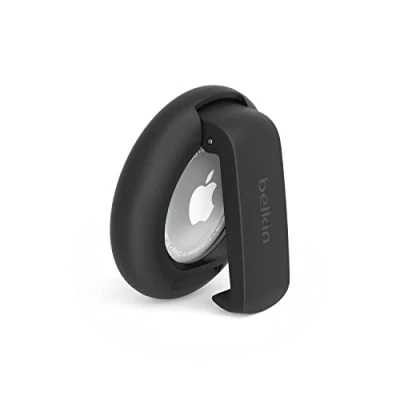 Afbeelding van Belkin Beschermring met klem voor Apple AirTag (sleutelhanger, krasbestendig, zwart)