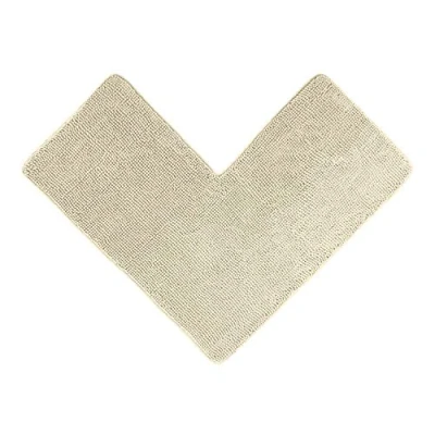 Afbeelding van WohnDirect Badmat, 50 x 100 cm, wc rand, crème, antislip, absorberend en zacht, modulaire sets badkamertapijten