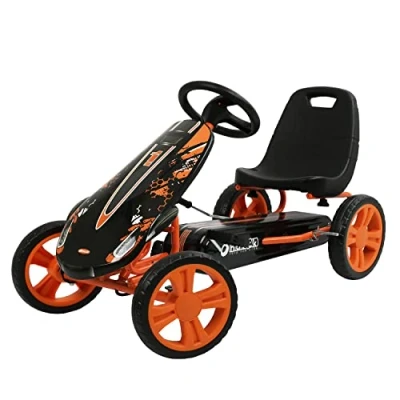 Afbeelding van Hauck Gokart Speedster voor Kinderen van 4 8 Jaar, tot 50 kg, Handrem, Stoel met 3 Standen, Oranje