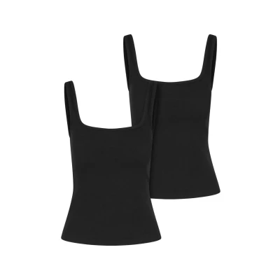 Afbeelding van Urban Classics WIDE NECK 2PACK Top, Dames, Maat: XS, black