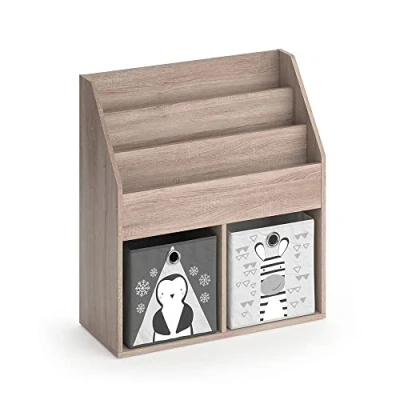 Afbeelding van Vicco kinderboekenkast &quot;Luigi&quot;, Sonoma, 72 x 79 cm met 2 vouwdozen opt.2