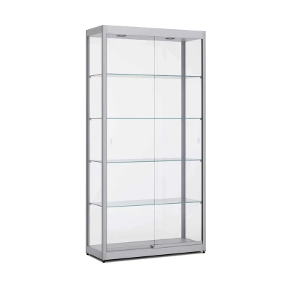 Afbeelding van Vitrinekast 4 legborden 200x100x40cm Aluminium