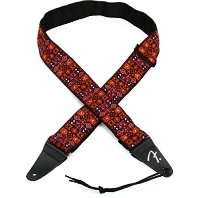 Afbeelding van Fender® Festival 0990638009 Vintage geïnspireerde geweven gitaarband mozaïek rood