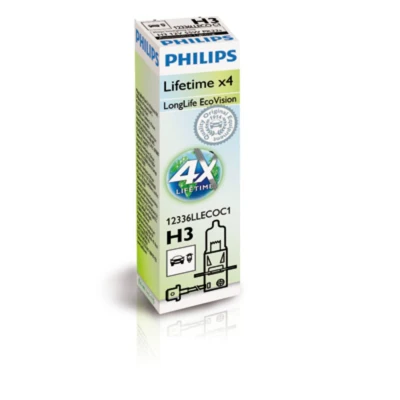 Afbeelding van Philips H3 Halogeen lamp 12V PK22s Longlife EcoVision