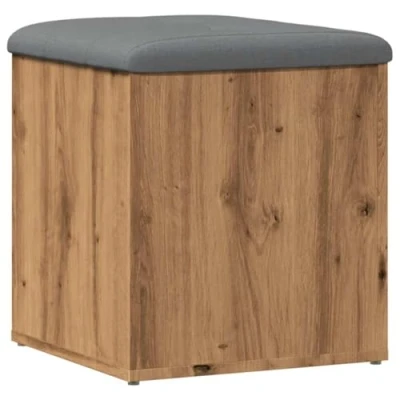 Afbeelding van vidaXL Opbergbankje 42x42x45 cm bewerkt hout artisanaal eikenkleur