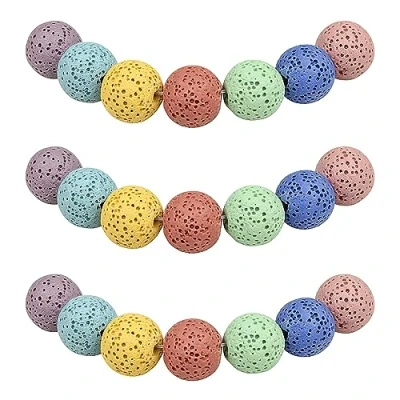 Afbeelding van MJDCB 45 stuks rijgkralen 8 mm etherische olie diffuser kleurrijke halfedelstenen ronde losse kralen natuurlijke voor het maken van sieraden, armbanden, halskettingen