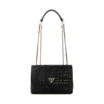 Afbeelding van Guess Edita Convertible Xbody FLAP Handtas, Dames, Maat: One Size, Black