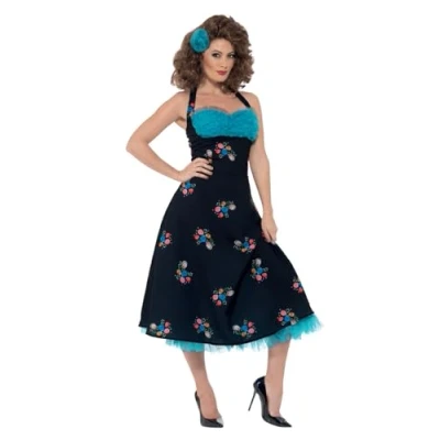 Afbeelding van Smiffys Officieel kostuum &quot;Grease Cha DiGregorio&quot;, voor dames, maat M, zwart