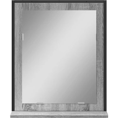 Afbeelding van vidaXL Badkamerspiegel met schap 50x12x60 cm hout grijs sonoma eiken