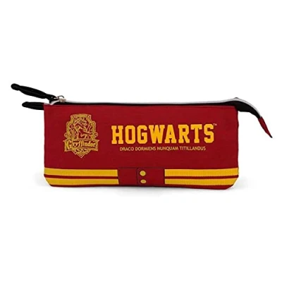 Afbeelding van Karactermania Harry Potter Griffoendor Griffindor Triple etui met Rits Potloden Pennenetui Tekenetui Rood