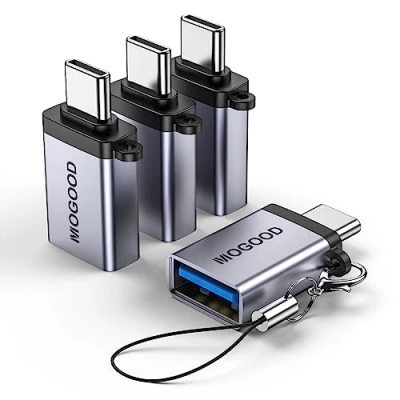 Afbeelding van MOGOOD adapter USB C stekker naar 3.0 aansluiting, OTG converter compatibel met MacBook Pro, Chromebook, Pixelbook, Microsoft Surface Go, Samsung Galaxy S20 S21 S22 Pixel