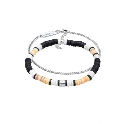 Afbeelding van Kuzzoi SET Armband, Heren, Maat: 19, Silber