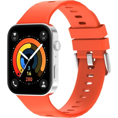 Afbeelding van imoshion Bandje Geschikt voor Huawei Watch Fit 3 Oranje Siliconen band gekleurde gesp met installatiehulp