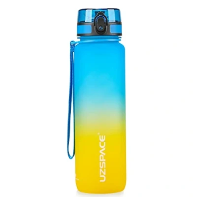Afbeelding van UZSPACE plastic sportfles voor kinderen , lekvrij, 1 l, 800 ml, 500 Tritan en BPA vrij