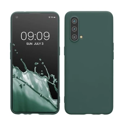 Afbeelding van kwmobile telefoonhoesje geschikt voor OnePlus Nord CE 5G Hoesje smartphone Back cover in blauwgroen