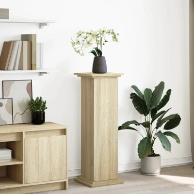 Afbeelding van vidaXL Sokkel met opbergruimte 31x30x90 cm bewerkt hout sonoma eiken