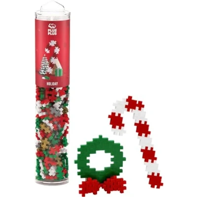 Afbeelding van Plus Kerst Mix Tube Constructiespeelgoed Set Met Bouwstenen 240 Delige Bouwset Bouwspeelgoed Vanaf 3 Jaar