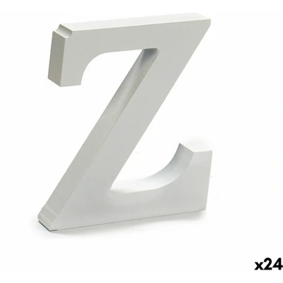 Afbeelding van Pincello Brief Z Hout Wit (2 X 16 14,5 Cm) (24 Stuks)