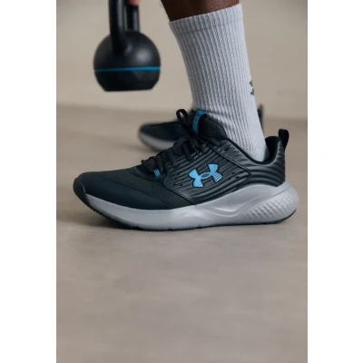 Afbeelding van Under Armour Charged Commit TR 4 Trainingsschoen, Heren, Maat: 46, Anthracite/steel/ether blue Leer/ synthetisch
