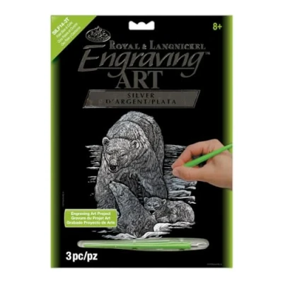 Afbeelding van SILVER ENGRAVING POLAR BEAR &amp;
