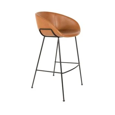 Afbeelding van Zuiver Feston Barkruk 76 cm Bruin Set van 2