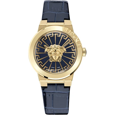 Afbeelding van Versace Medusa Infinite VE3F00122 Horloge Leer Blauw Ø 38 mm