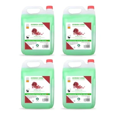 Afbeelding van Vitacab Set van 4 blikjes douchegel 5L Navulverpakking Badgel Amenities Hotel Vloeibare badzeep Gels Hydraterende Granaatappel