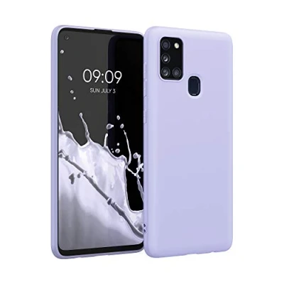 Afbeelding van kwmobile telefoonhoesje geschikt voor Samsung Galaxy A21s Hoesje smartphone Back cover in pastel lavendel