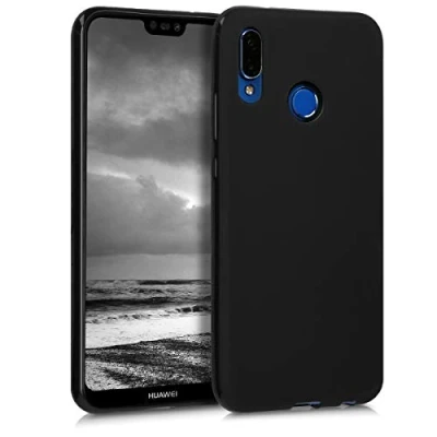Afbeelding van kwmobile telefoonhoesje geschikt voor Huawei P20 Lite Hoesje smartphone Back cover in mat zwart
