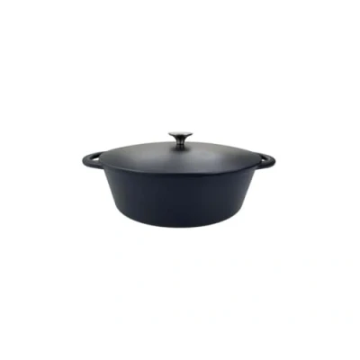 Afbeelding van Gietijzeren braadpan BAUMALU 336408 Ovaal 33 cm Matzwart