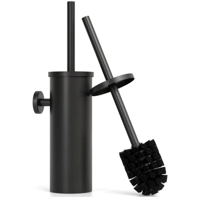 Afbeelding van Avalo Toiletborstel Met Houder Hangend RVS Zwart WC Borstel