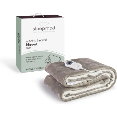 Afbeelding van Elektrische Knuffeldeken Kleur: Taupe CM SleepMed Ga naar Dekbed Discounter.nl &amp; Profiteer Nu