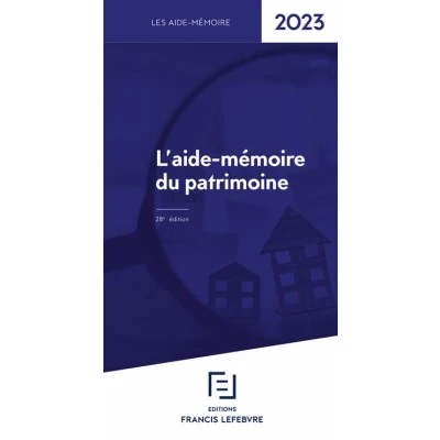 Image de L&#039;Aide mémoire du patrimoine 2023 28ed
