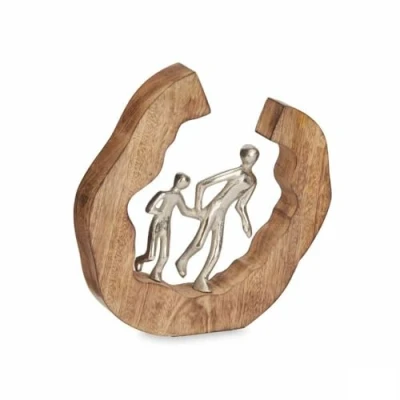 Afbeelding van Decoratieve figuren Familie Zilverkleurig Metaal 24,5 x 5 cm (6 Stuks)