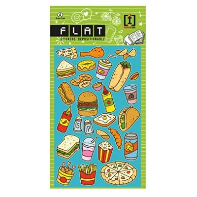 Afbeelding van Imagicom Stickervel Fast Food Junior 19 X 10 Cm Papier Beige