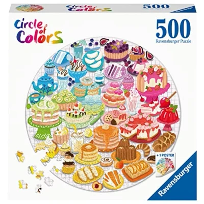 Image de Puzzle rond 500 pièces Ravensburger Desserts Circle of Colors
