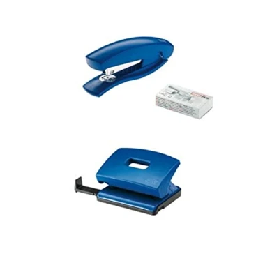 Afbeelding van nietmachine/perforator set Novus C1/C216 blister blauw