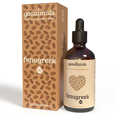 Afbeelding van GONATURALS Natuurlijke fenegriekolie 100 ml grote borst en vergroting van de billen snel voor biologische haargroei
