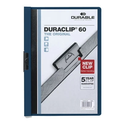 Image de Durable Duraclip chemise à clip A4 pour 60 feuilles bleu nuit