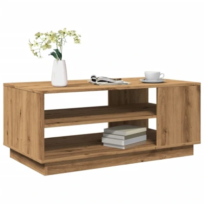 Afbeelding van vidaXL Salontafel 102x55x43 cm bewerkt hout artisanaal eikenkleur
