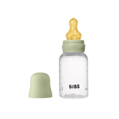 Afbeelding van BIBS Fles Latex Round Slow Flow Sage 150ml