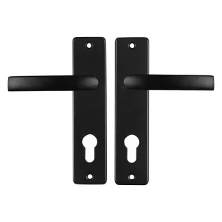 Afbeelding van Deurklink met cilinderschild Starx Blok 72 mm (Aluminium, Zwart)