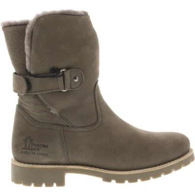 Afbeelding van Panama Jack Felia Igloo Cowboy/Bikerlaarsjes, Dames, Maat: 39, Gris Schaapsleer
