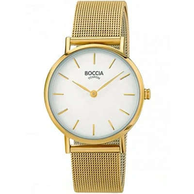 Afbeelding van Boccia Analoog kwartshorloge voor dames 32013700, Goud, Armband