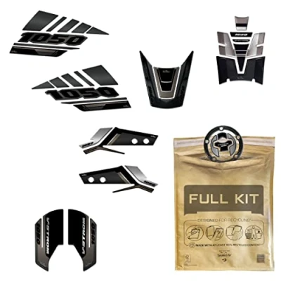 Afbeelding van 3D stickers, compatibel met Suzuki V Strom 1050 2020, complete set, zwart