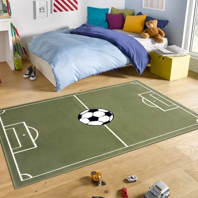 Afbeelding van Vloerkleed Kids Estadio 200x290cm Groen 123vloerkleed.nl is de online webshop voor vloerkleden en woonaccessoires.