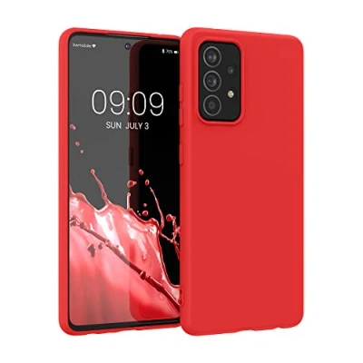 Afbeelding van kwmobile telefoonhoesje geschikt voor Samsung Galaxy A52 / 5G A52s Hoesje smartphone Back cover in neon rood