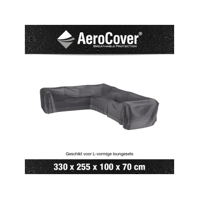 Afbeelding van Aerocover Loungesethoes Hoek L 330x255x100xH70 cm Antraciet 70,00cm x 270,00cm 100,00cm